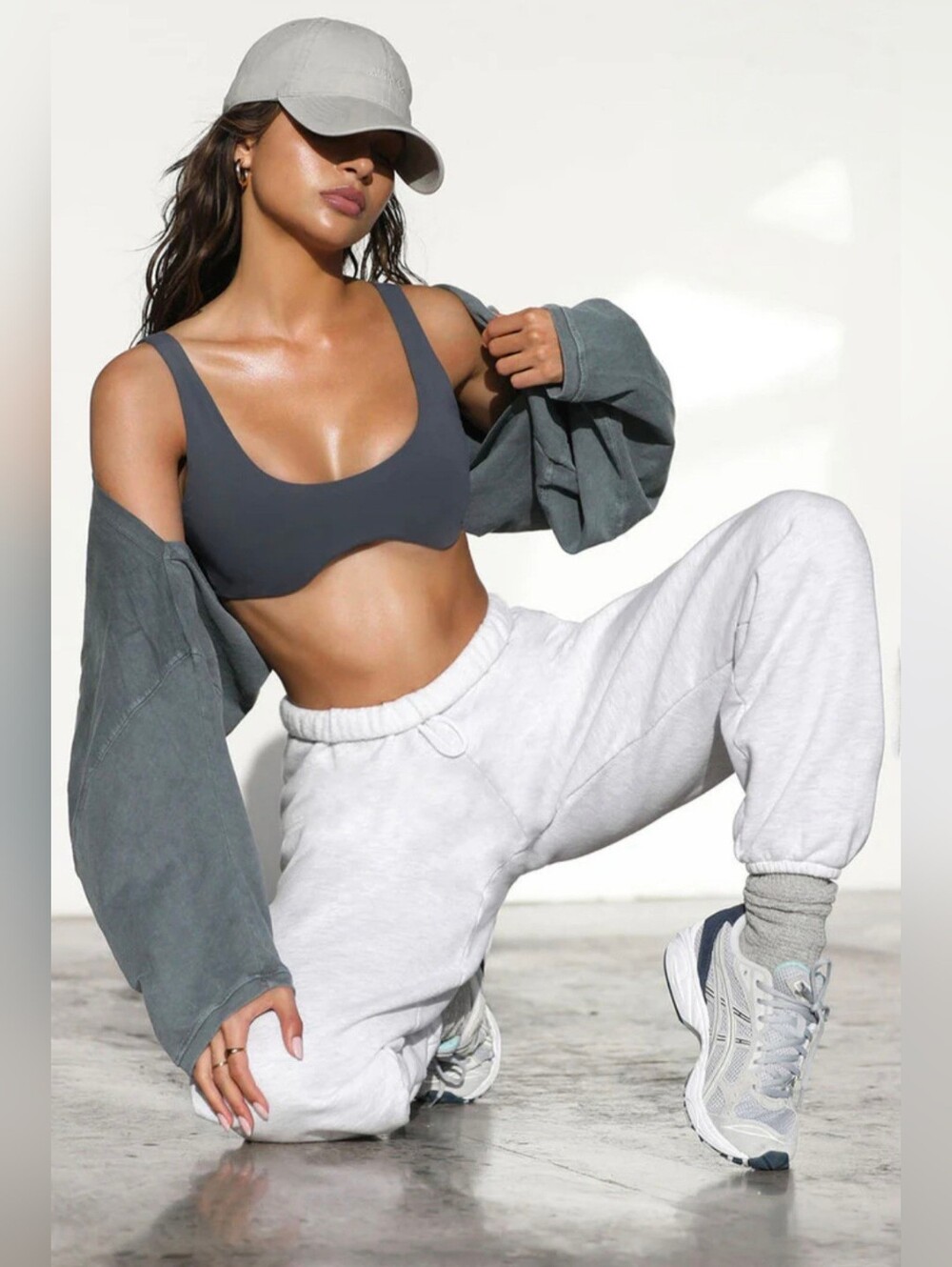 Joah Brown Slouchy Crop Long Sleeve In RARE Color Evergreen | S/M